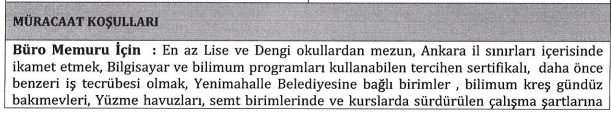 Ankara Belediyesi 20 Farklı Kadro 822 İşçi Personel Alımı Yapacak!