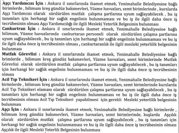 Ankara Belediyesi 20 Farklı Kadro 822 İşçi Personel Alımı Yapacak!