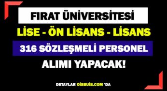 Fırat Üniversitesi 198 Personel Alımı Yapacak!