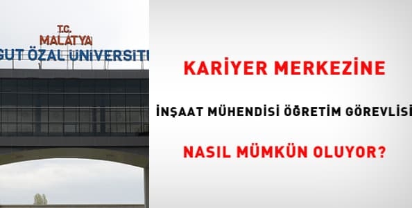 Malatya Turgut Özal Üniversitesi'nde İnşaat Mühendisliği Mezunlarına Öğretim Görevlisi Kapısı