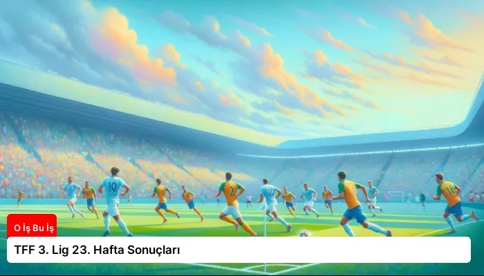 TFF 3. Lig 23. Hafta Sonuçları