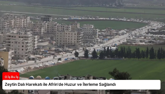 Zeytin Dalı Harekatı ile Afrin’de Huzur ve İlerleme Sağlandı