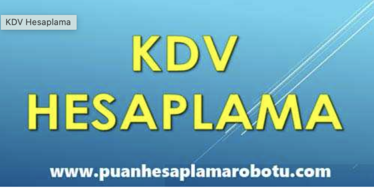 KDV Nasıl Hesaplanır?