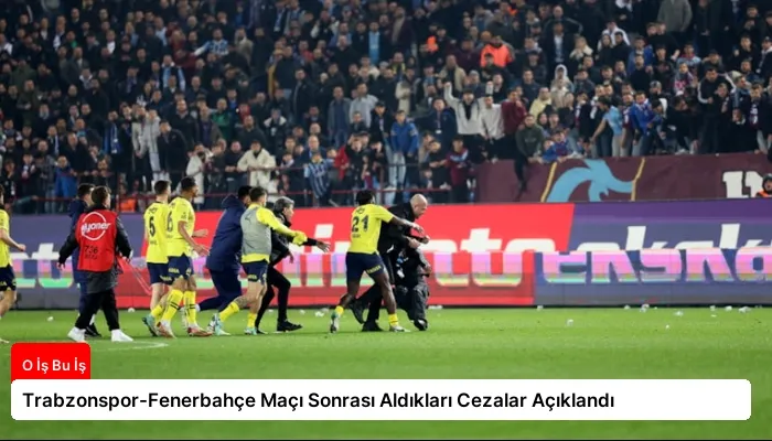 Trabzonspor-Fenerbahçe Maçı Sonrası Aldıkları Cezalar Açıklandı