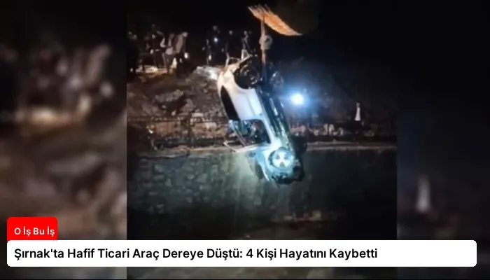 Şırnak’ta Hafif Ticari Araç Dereye Düştü: 4 Kişi Hayatını Kaybetti