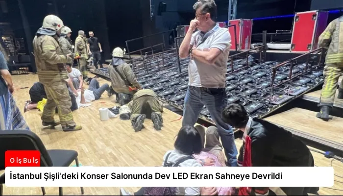 İstanbul Şişli’deki Konser Salonunda Dev LED Ekran Sahneye Devrildi