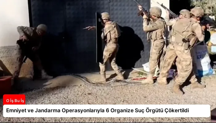 Emniyet ve Jandarma Operasyonlarıyla 6 Organize Suç Örgütü Çökertildi