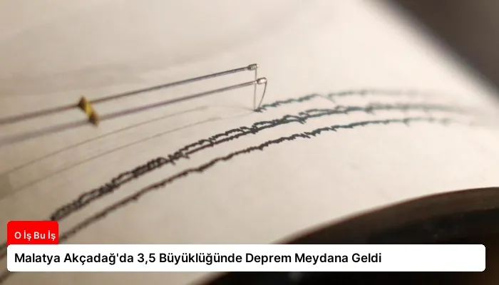 Malatya Akçadağ’da 3,5 Büyüklüğünde Deprem Meydana Geldi
