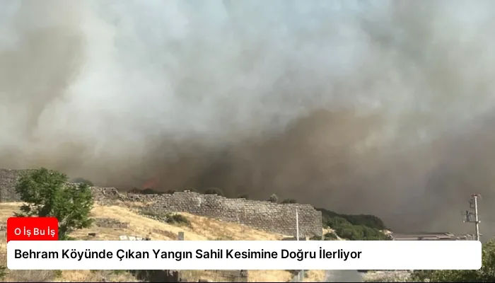 Behram Köyünde Çıkan Yangın Sahil Kesimine Doğru İlerliyor