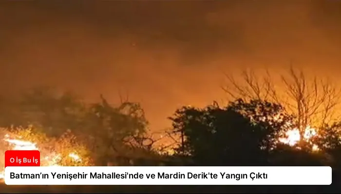 Batman’ın Yenişehir Mahallesi’nde ve Mardin Derik’te Yangın Çıktı