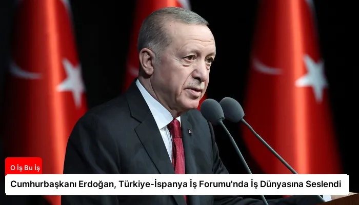 Cumhurbaşkanı Erdoğan, Türkiye-İspanya İş Forumu’nda İş Dünyasına Seslendi