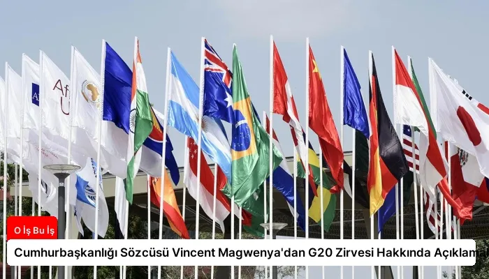 Cumhurbaşkanlığı Sözcüsü Vincent Magwenya’dan G20 Zirvesi Hakkında Açıklamalar