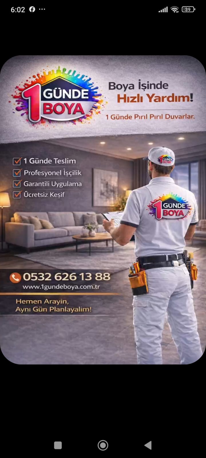 📰 1GÜNDE BOYA: Beşiktaş’ta Ev, Ofis ve Rezidans Boyamada Yeni Standart