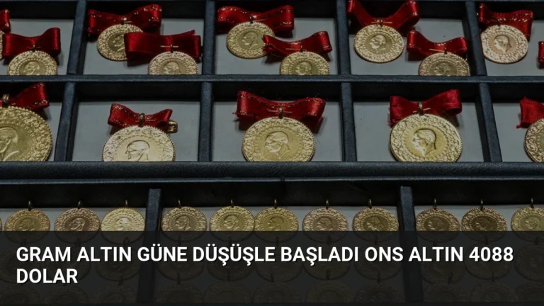 Gram Altın Güne Düşüşle Başladı Ons Altın 4088 Dolar