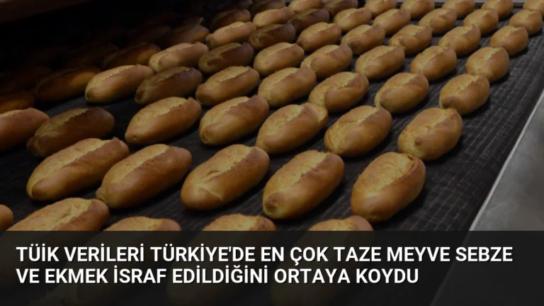 TÜİK Verileri Türkiye’de En Çok Taze Meyve Sebze ve Ekmek İsraf Edildiğini Ortaya Koydu