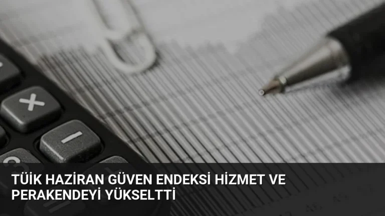 TÜİK Haziran Güven Endeksi Hizmet ve Perakendeyi Yükseltti