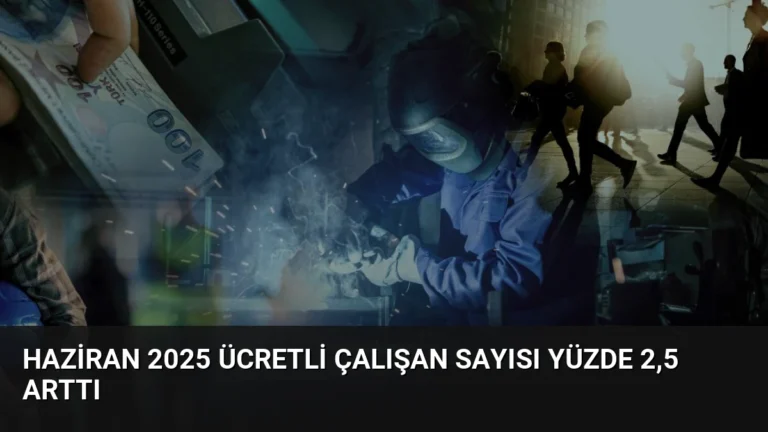 Haziran 2025 Ücretli Çalışan Sayısı Yüzde 2,5 Arttı