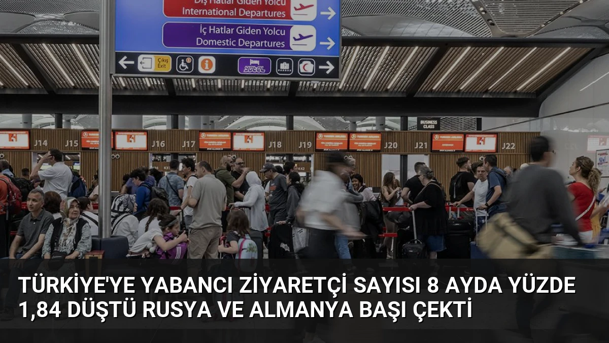 Türkiye’ye Yabancı Ziyaretçi Sayısı 8 Ayda Yüzde 1,84 Düştü Rusya ve Almanya Başı Çekti